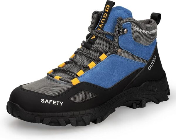 Steel Toe Work Boots for Men Safety Non Slip Comfortable Boots Industrial & Construction Boots