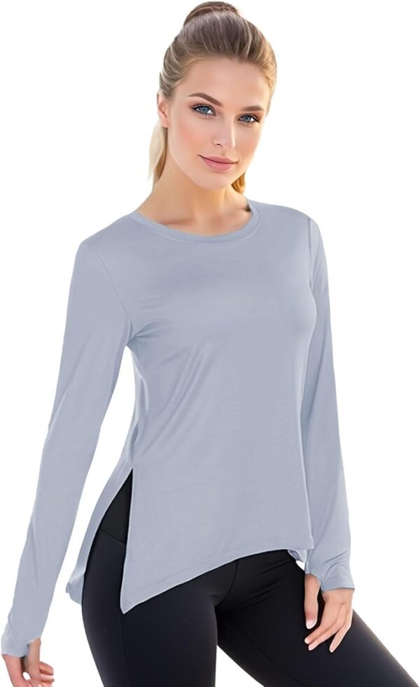 Womens UPF 50+ Sun Shirts Long Sleeve UV Sun Protection Lightweight Quick Dry Rash Guard Workout Hiking Outdoor Tops