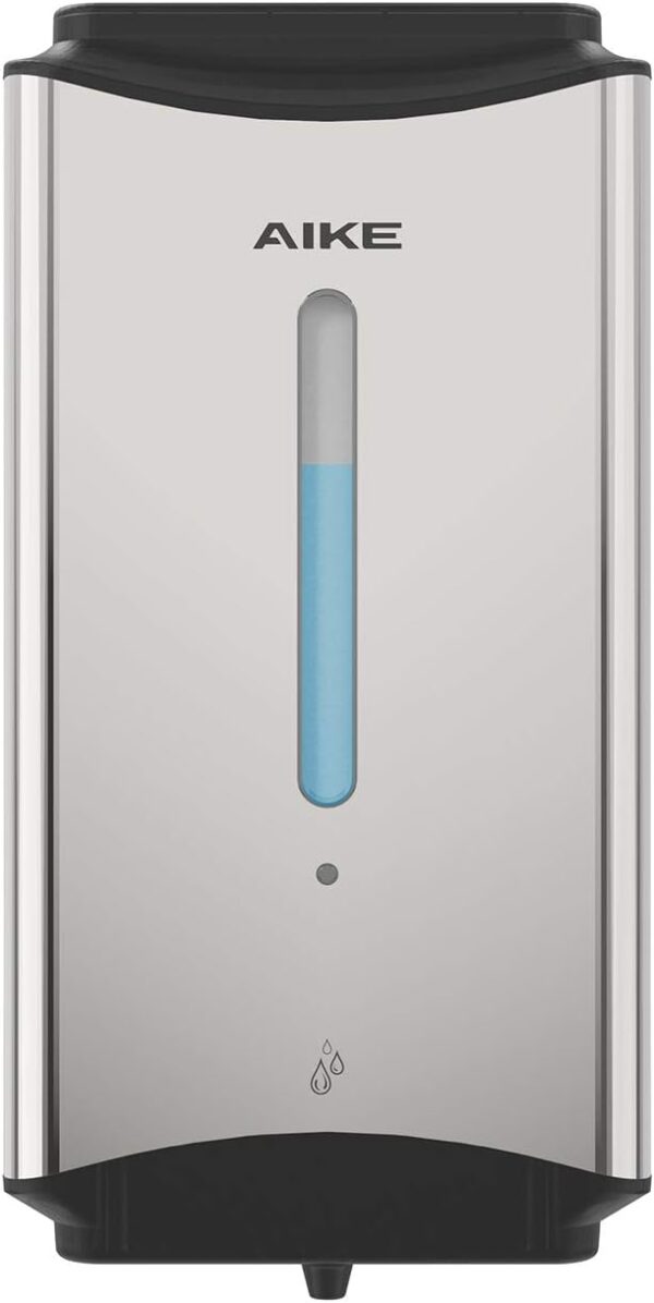 AIKE Automatic Soap Dispenser Commercial Wall Mounted Liquid Dispenser Polished Stainless Steel Finish 1100ml Large Capacity