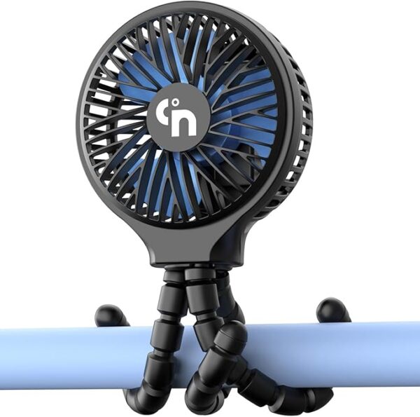 HomeLifairy Portable Stroller Fan, USB or Rechargeable Battery Operated with 3 Speeds