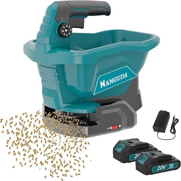 HANGUDA Electric Seed Spreader, Fertilizer Spreader,Lightweight Lawn Spreader,