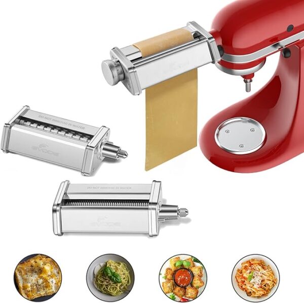 Pasta Attachment for KitchenAid Stand Mixer Included Pasta Sheet Roller, Spaghetti