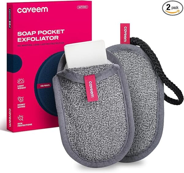 Soap Saver Bag, Dual-Sided Softness Exfoliation Soap Pouch for Bar Soap