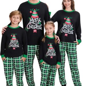 VS&LLWQ Christmas Pjs Family Set Matching Family Pajamas Christmas Family Pajamas Matching Sets Holiday Jammies Sleepwear