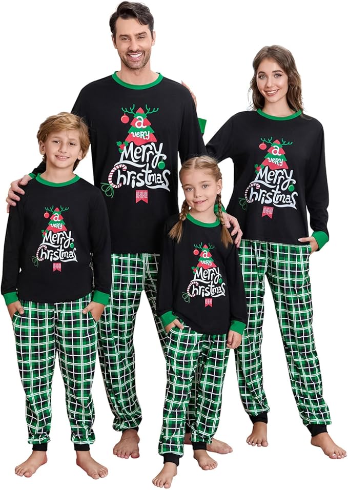VS&LLWQ Christmas Pjs Family Set Matching Family Pajamas Christmas Family Pajamas Matching Sets Holiday Jammies Sleepwear