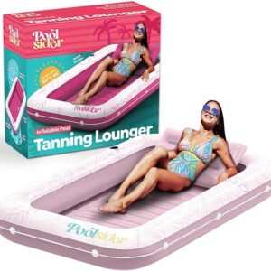 Premium Inflatable Tanning Pool Lounger | Large Inflatable Tanning Bed for Adults
