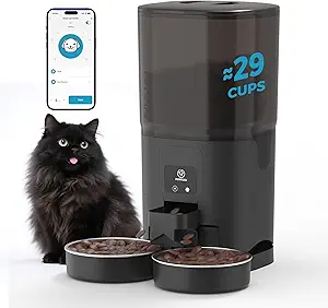 PAPIFEED 7L Automatic Cat Feeder for 2 Cats - 2.4G WiFi Timed Auto Feeder with APP Control save-7%